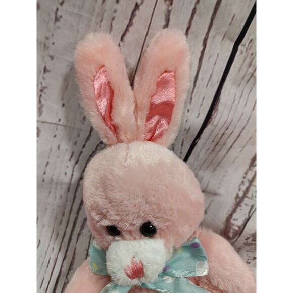 Pink Color Bunny Plush Rabbit Stuffed Animal 9"Easter plush - Picture 3 of 7